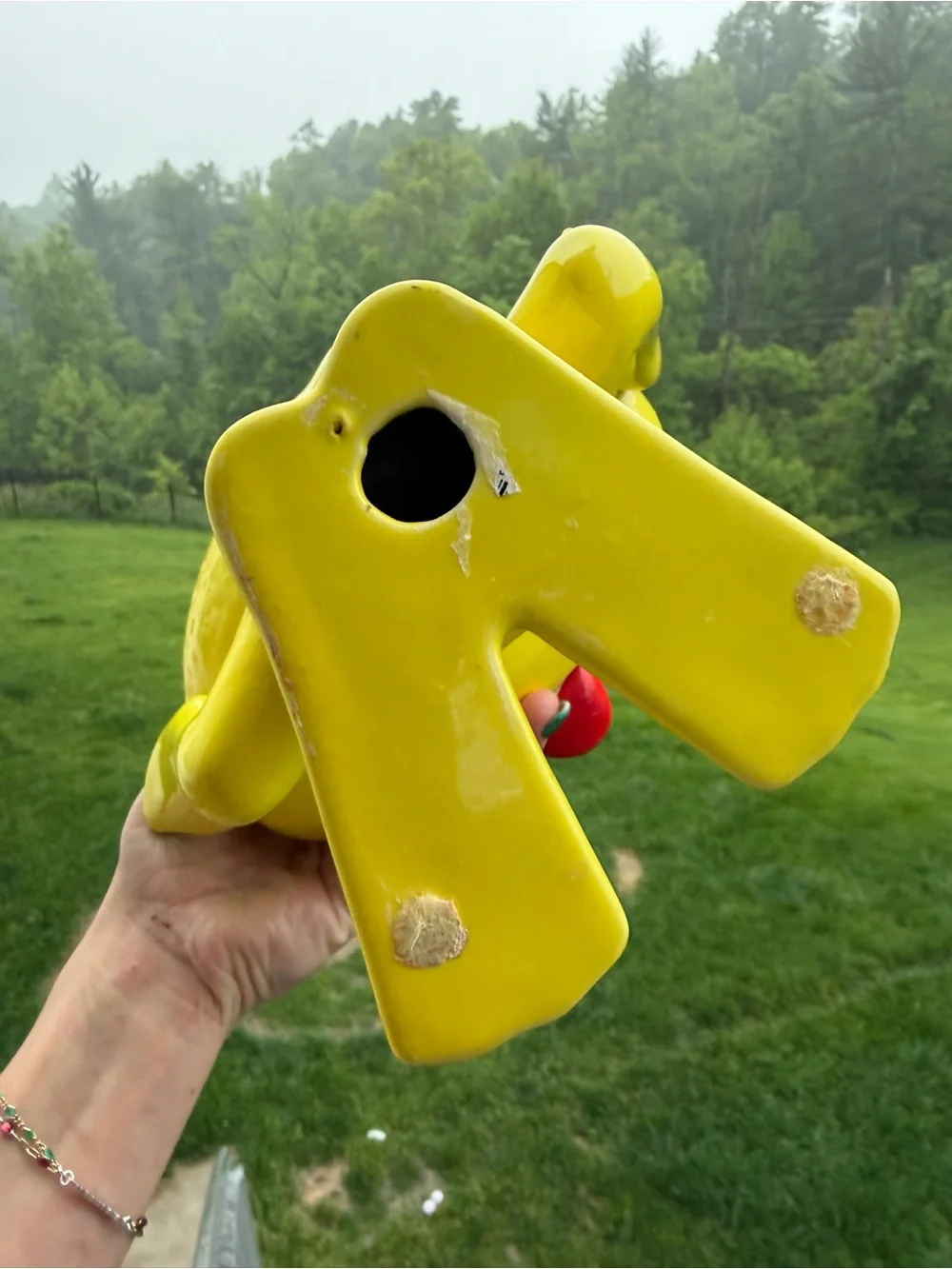 Yellow Frog Ceramic/Decor with Red Tongue
